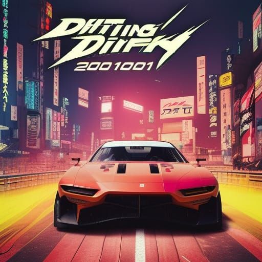 Cyberpunk Drifting Race Cars in Japan