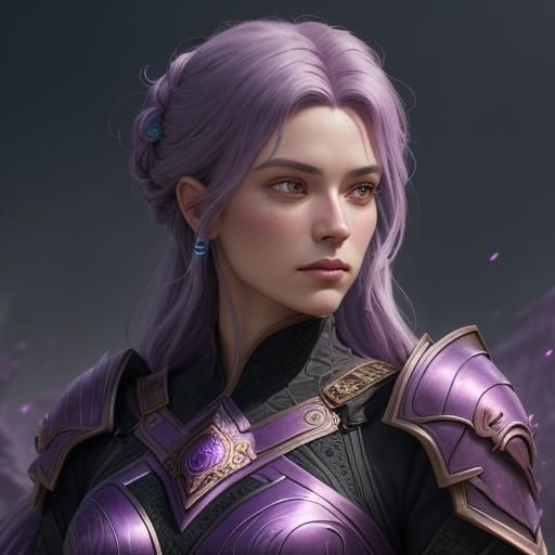 Woman in Rose Armor: Fantasy Concept Art