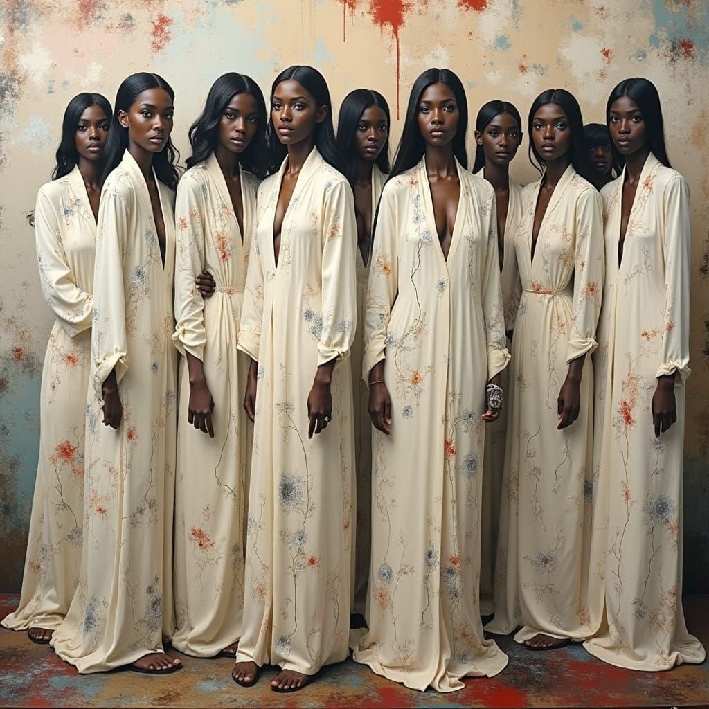 Women in Ethereal, Abstract, and Giacometti-Inspired Robes