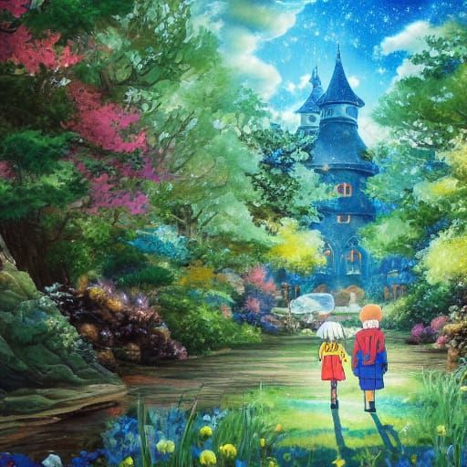 Enchanted Wizard Storybook in Watercolor Style