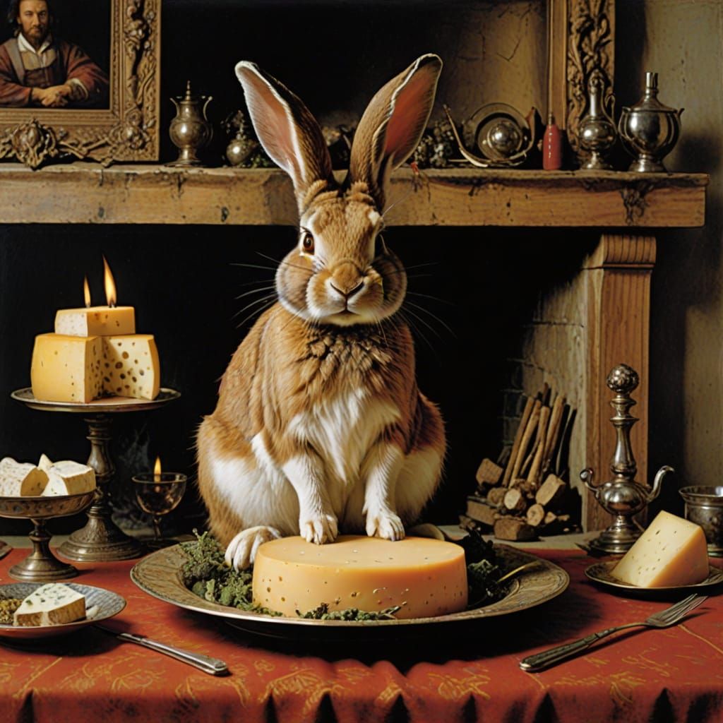 Furry Rabbit's Eulogy in a Cozy Winter Scene