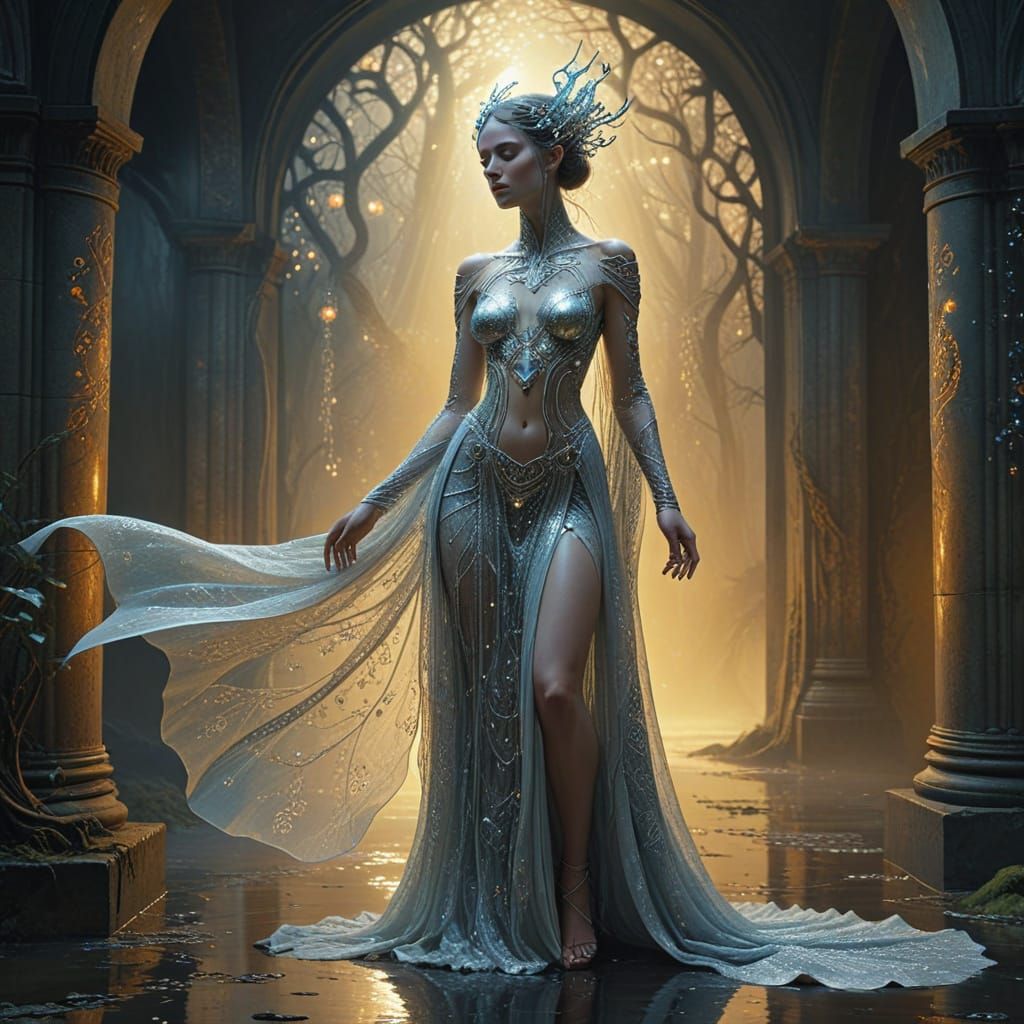 Ethereal Elf Woman in Hyper-Realistic Art Style