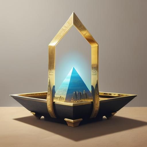 Pharaoh's Chariot Ride in Surrealist Digital Painting