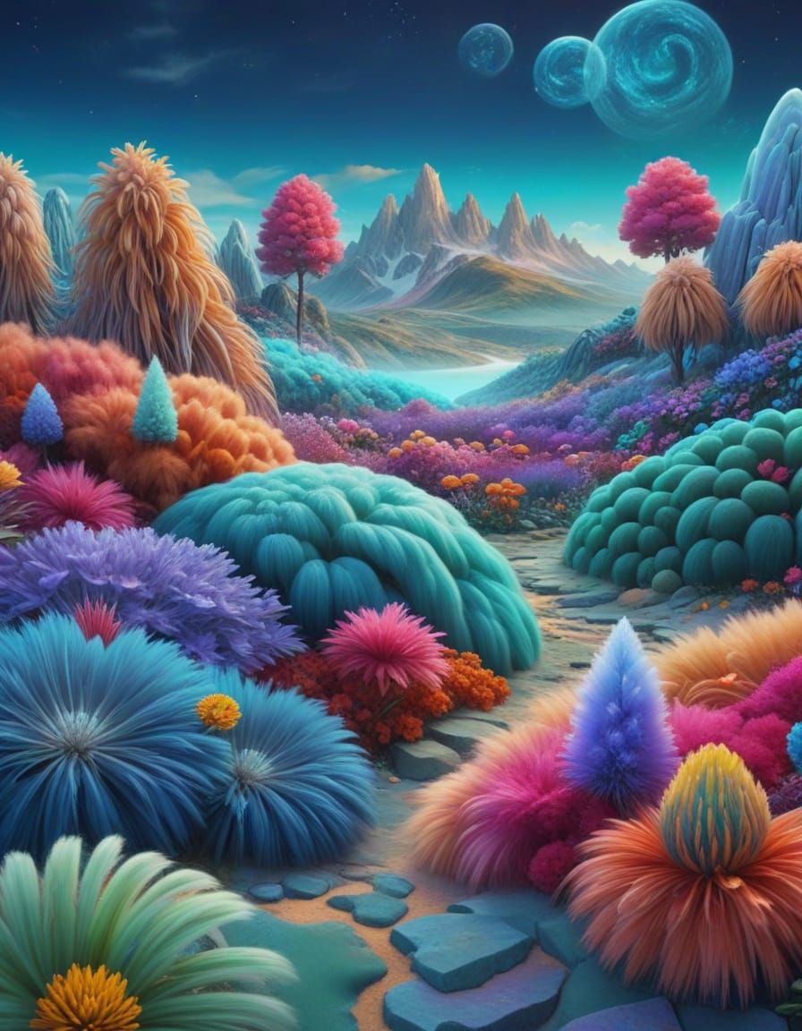 Fantasy Landscape in Vibrant Colors