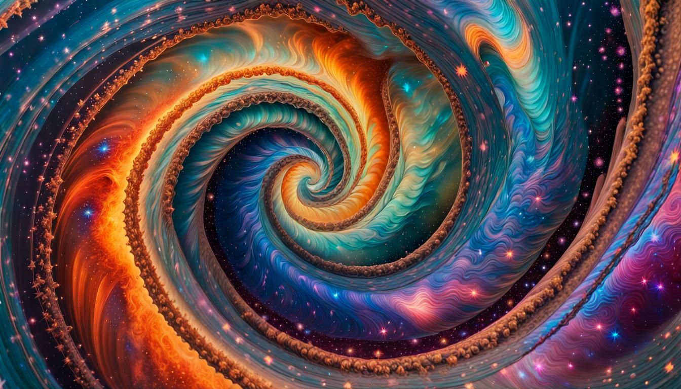 Iridescent Stars in a Deep Cosmic Vortex