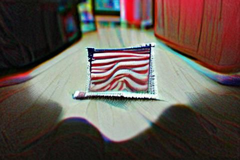 American Flag Waving in the Wind
