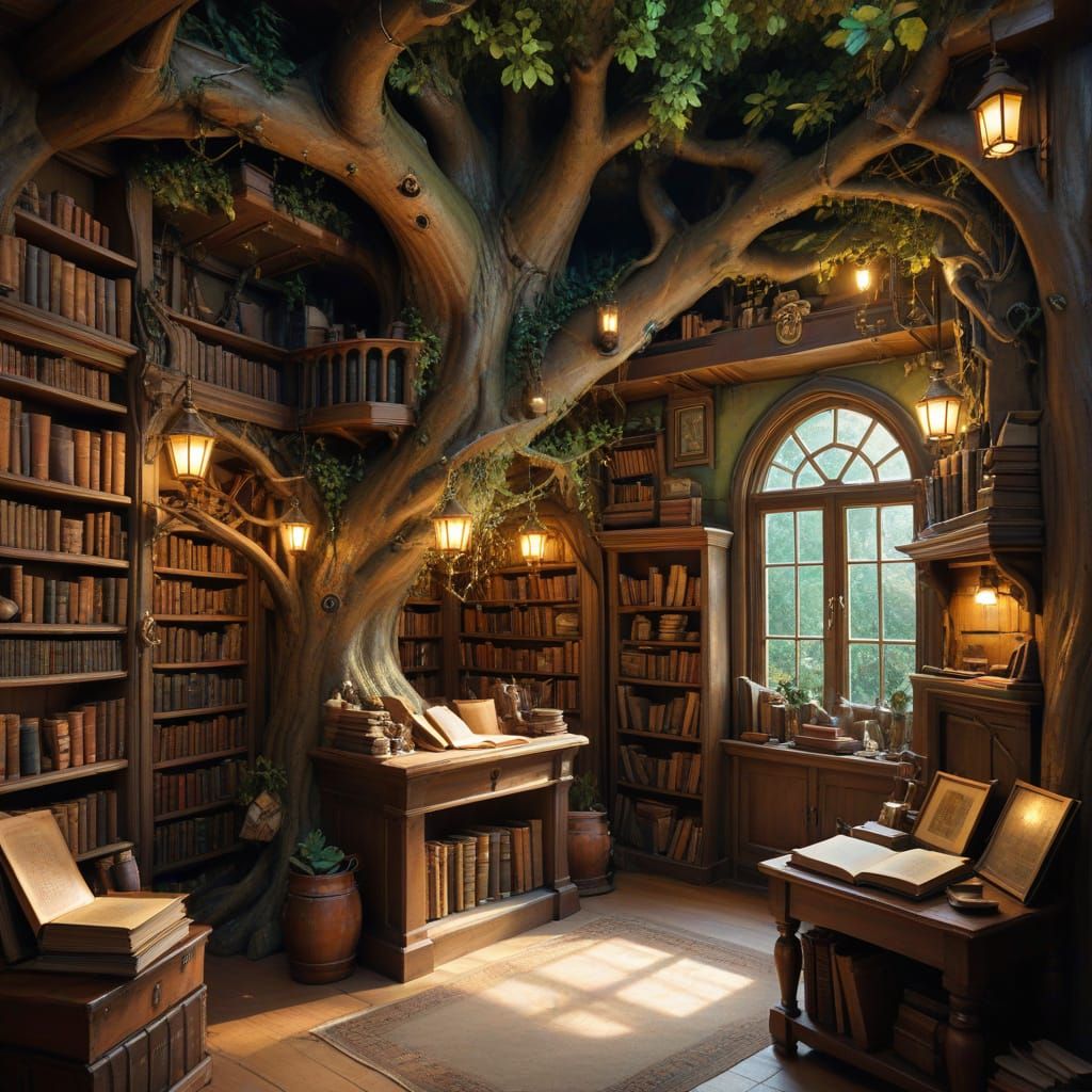 Fairytale Bookshop in Ancient Tree Hollow
