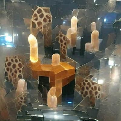 Abstract Tesseract Geometric Form