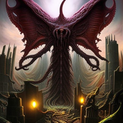 Cthulhu Horror Spreads Wings in Death Metal Art