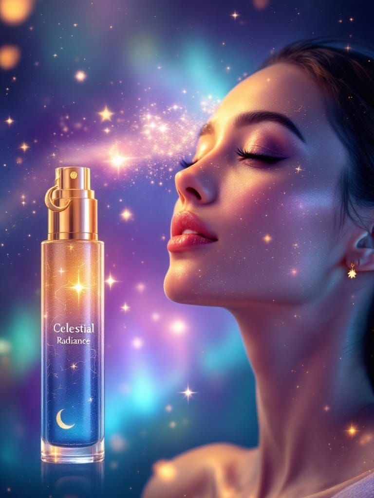 Celestial Beauty Unveiled: A Radiant Woman's Elegance