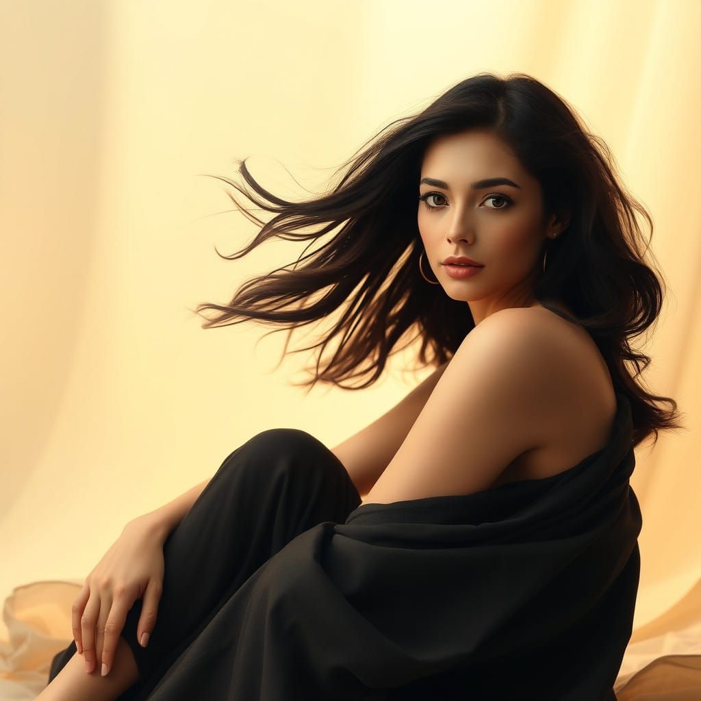 Elegant Woman in Dreamlike Atmosphere