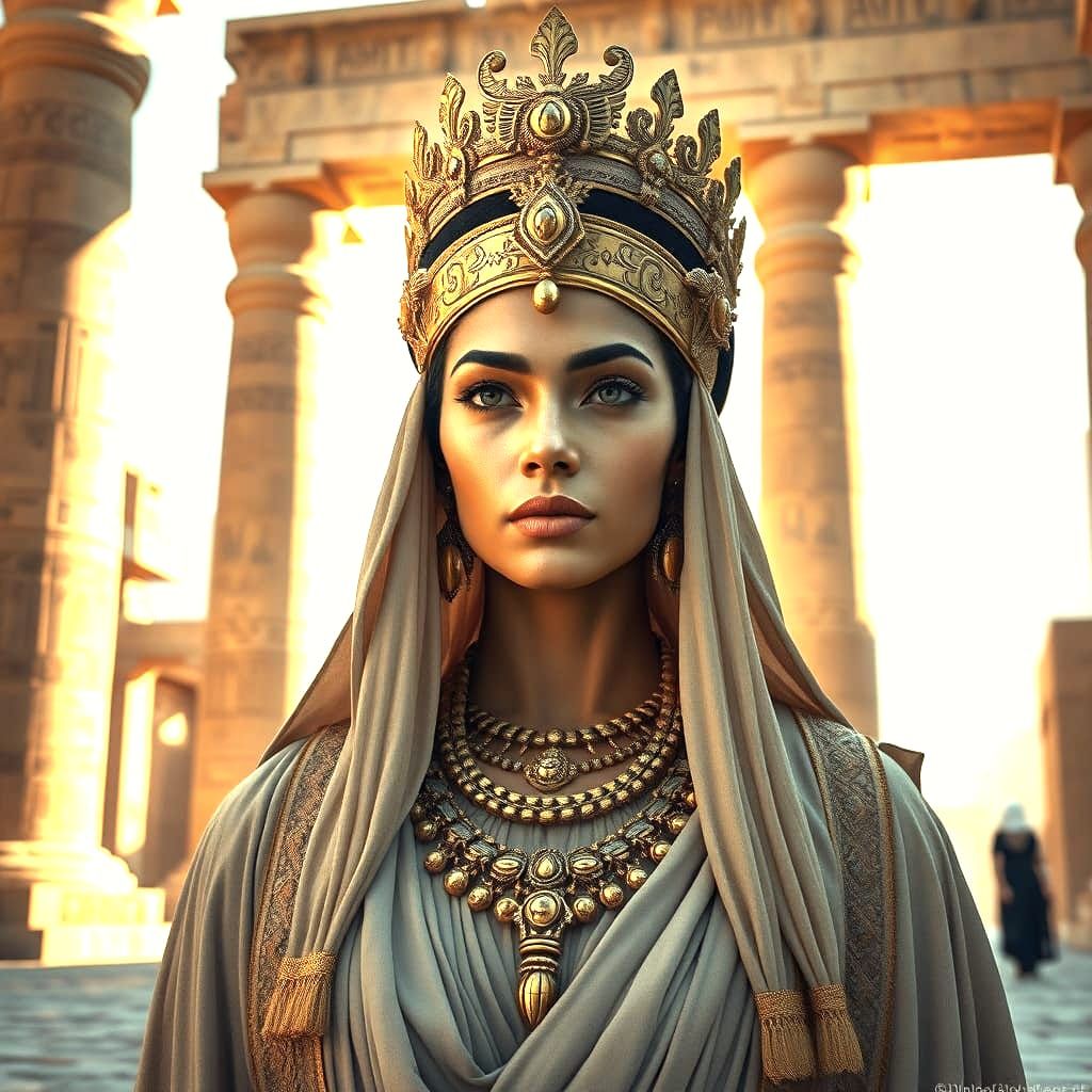 Egyptian High Priestess in Luxor Temple