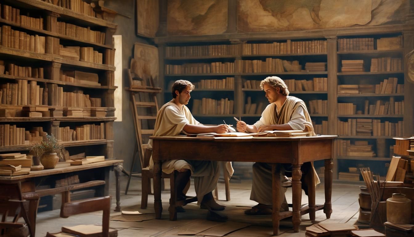 Alexander the Great Taught by Aristotle: Neoclassical Style