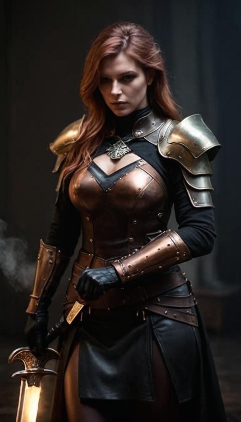 Steampunk Fencing Master in Golden Light