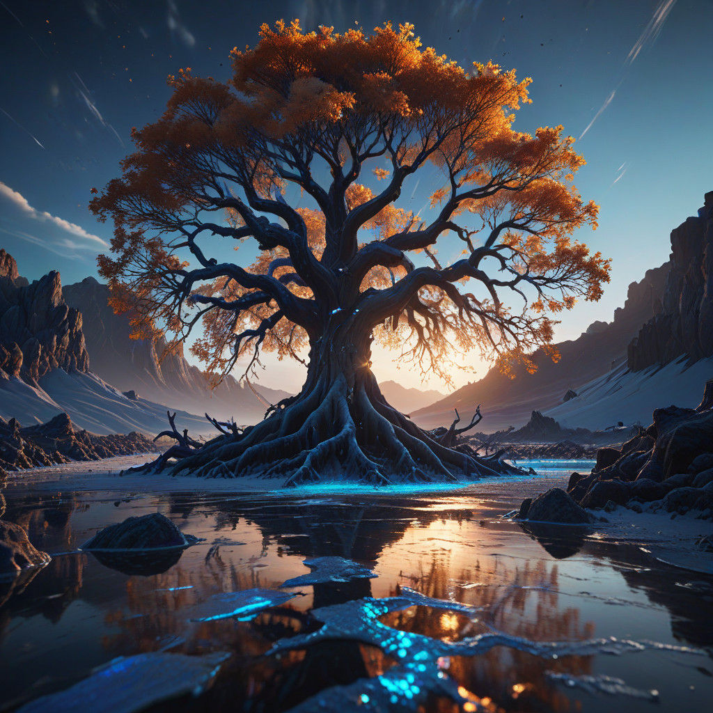 Enchanted Oasis in the Dreamlike Salt Flats