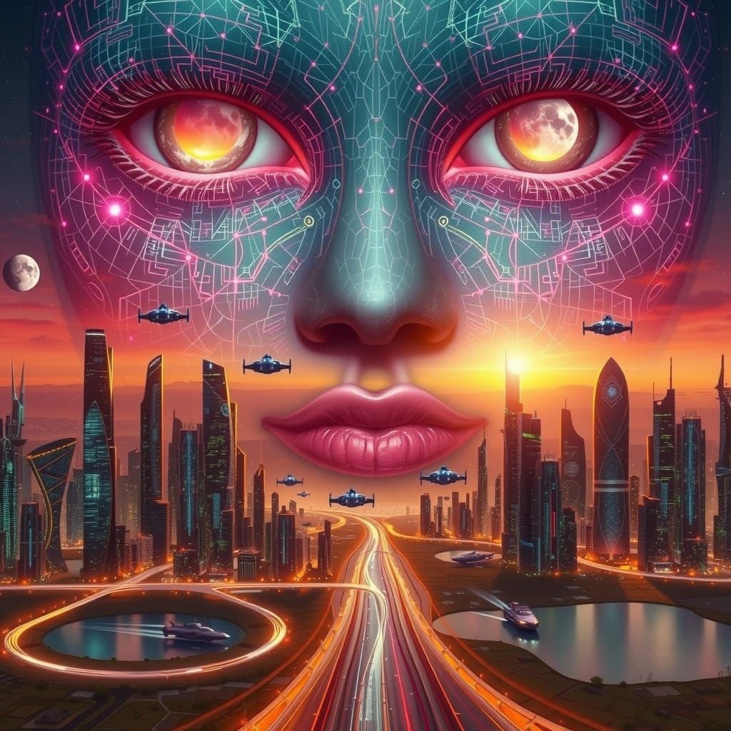 Surreal Futuristic Metropolis Unites Alien Architecture and ...