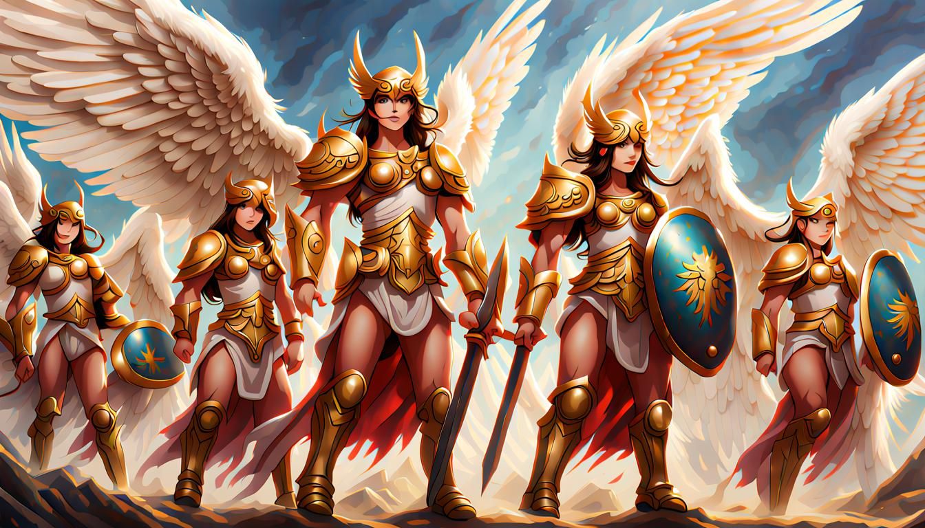 Winged Warriors: Heavenly Platoon Ready for Battle