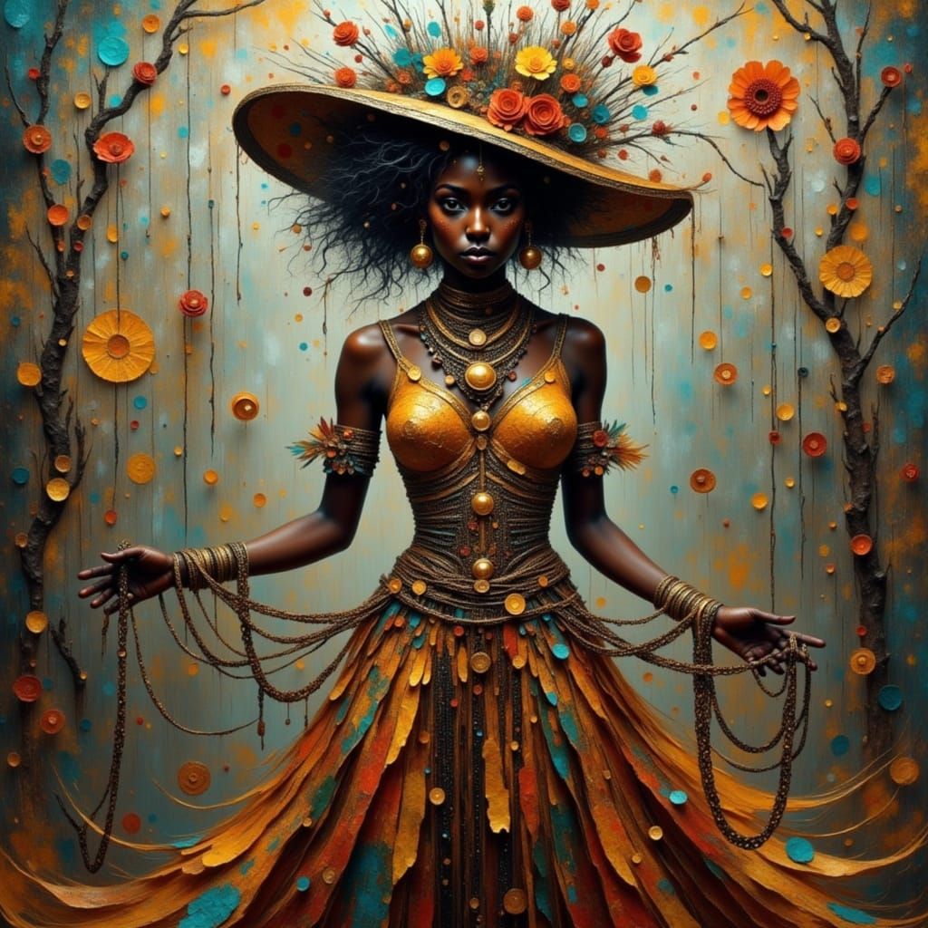 Woman Dancing in Invisible Chains of Time