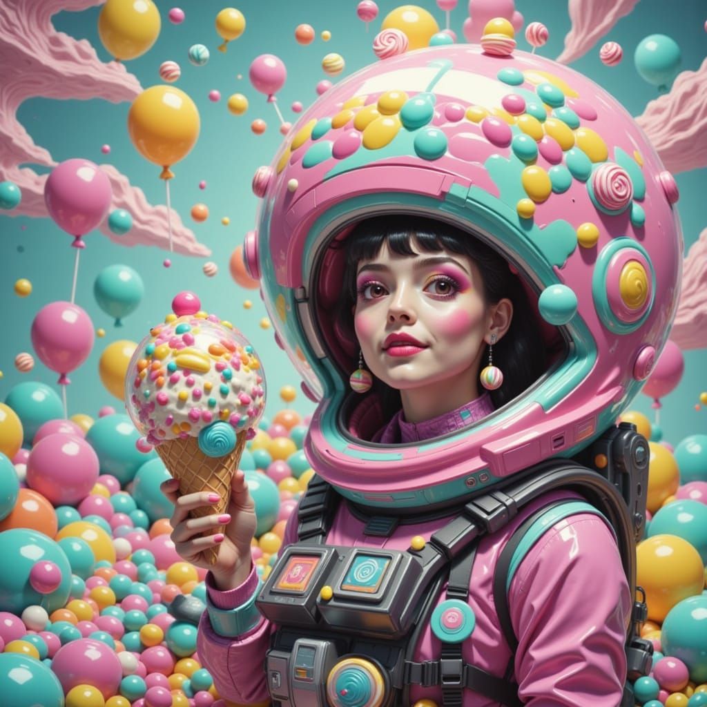 Colorful Ice Cream Catastrophe Response Unit in Whimsical Pa...