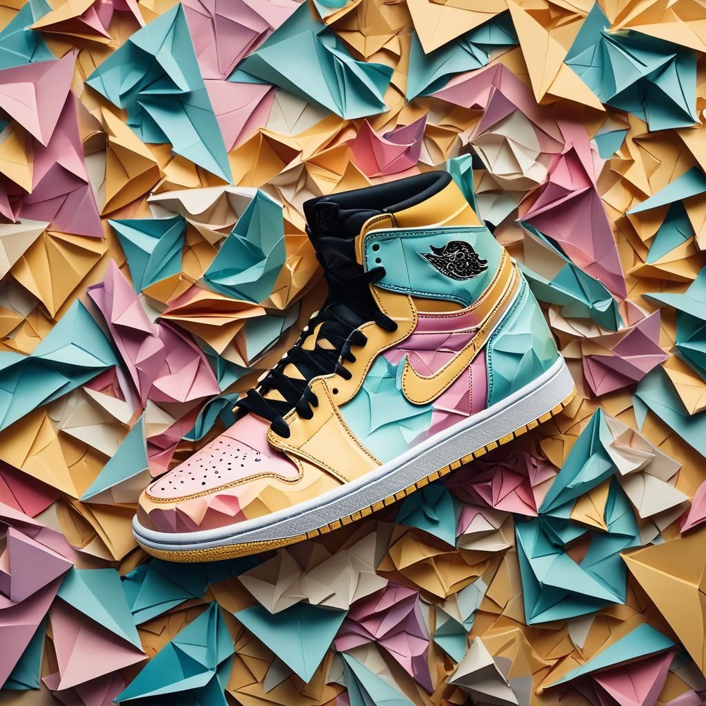 Origami Air Jordan 1 Pop Art Close-up
