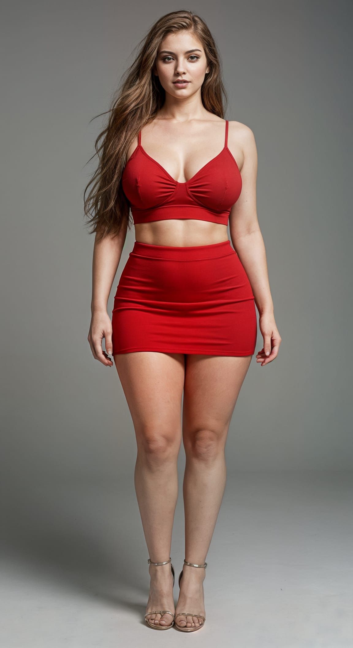 Young Woman in Miniskirt: Captivating High-Quality Photograp...