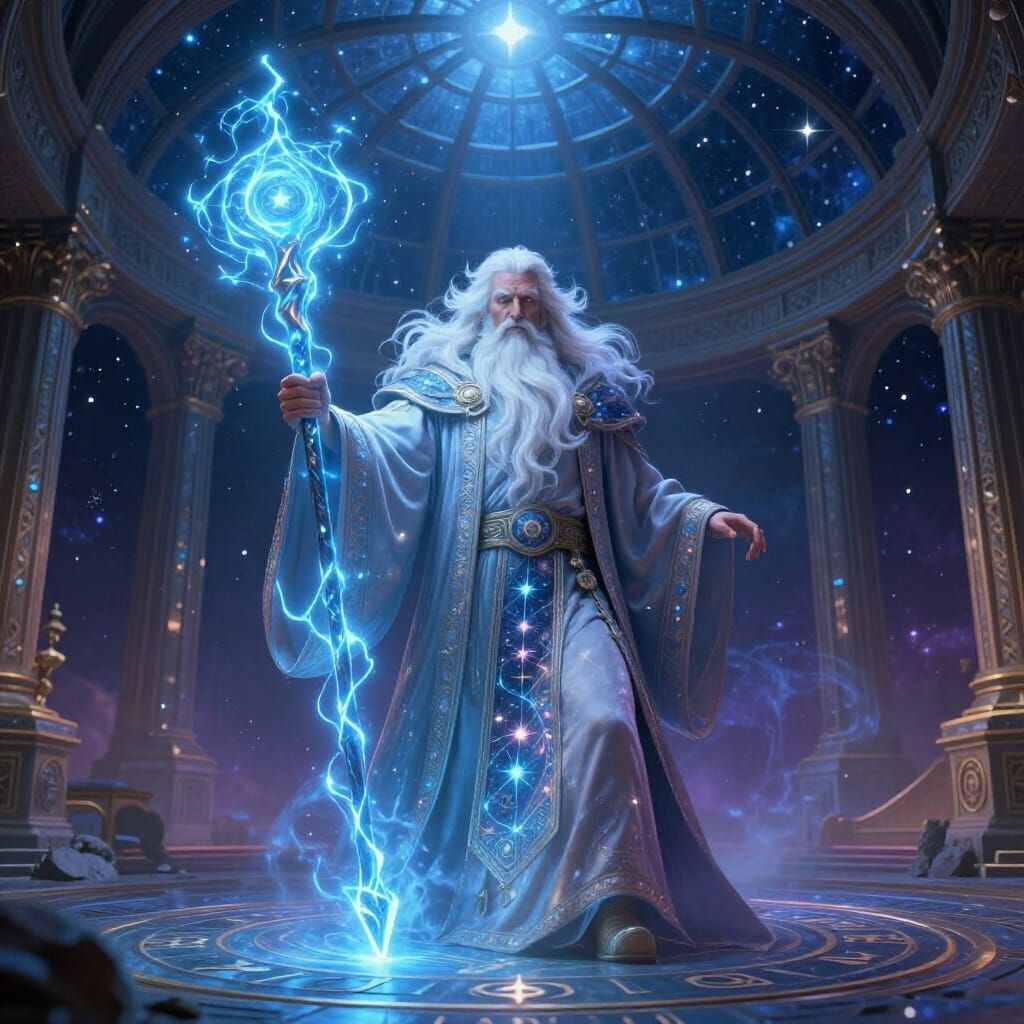 Ancient Wizard Conjures Arcane Energy in Cosmic Observatory