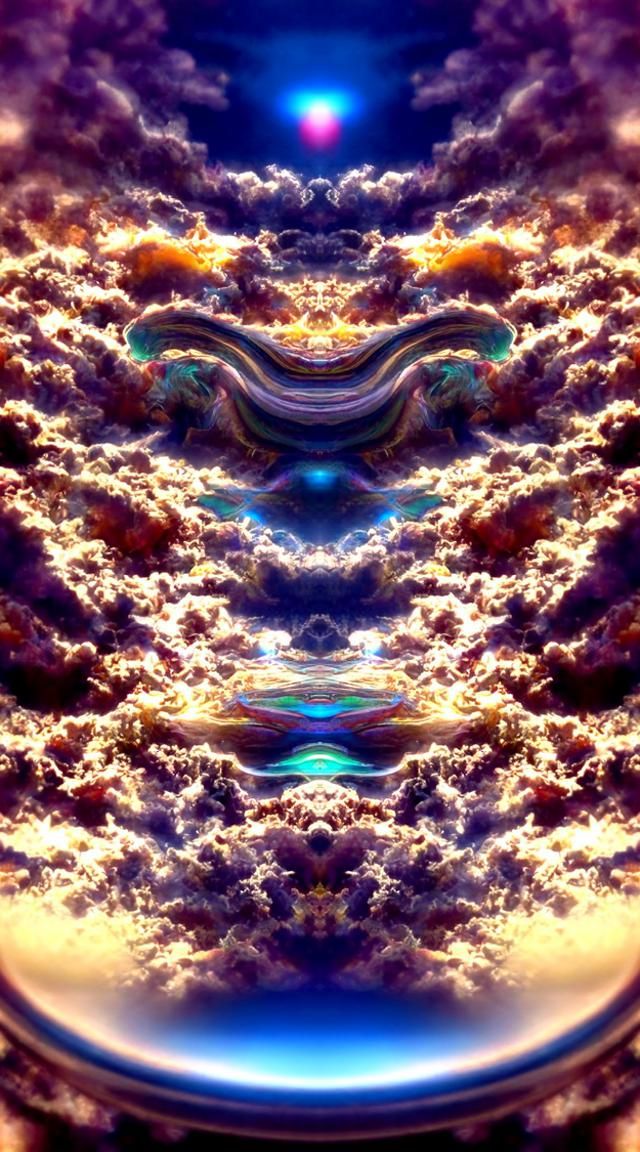 Psychedelic Sky Panorama in Digital Art