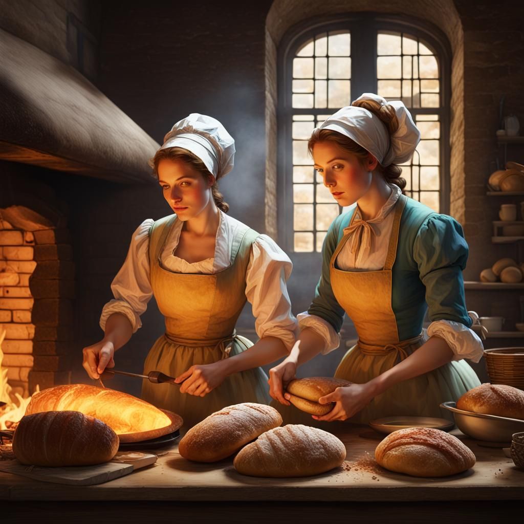 Baking Bread in a Beehive Oven, 1700s Style