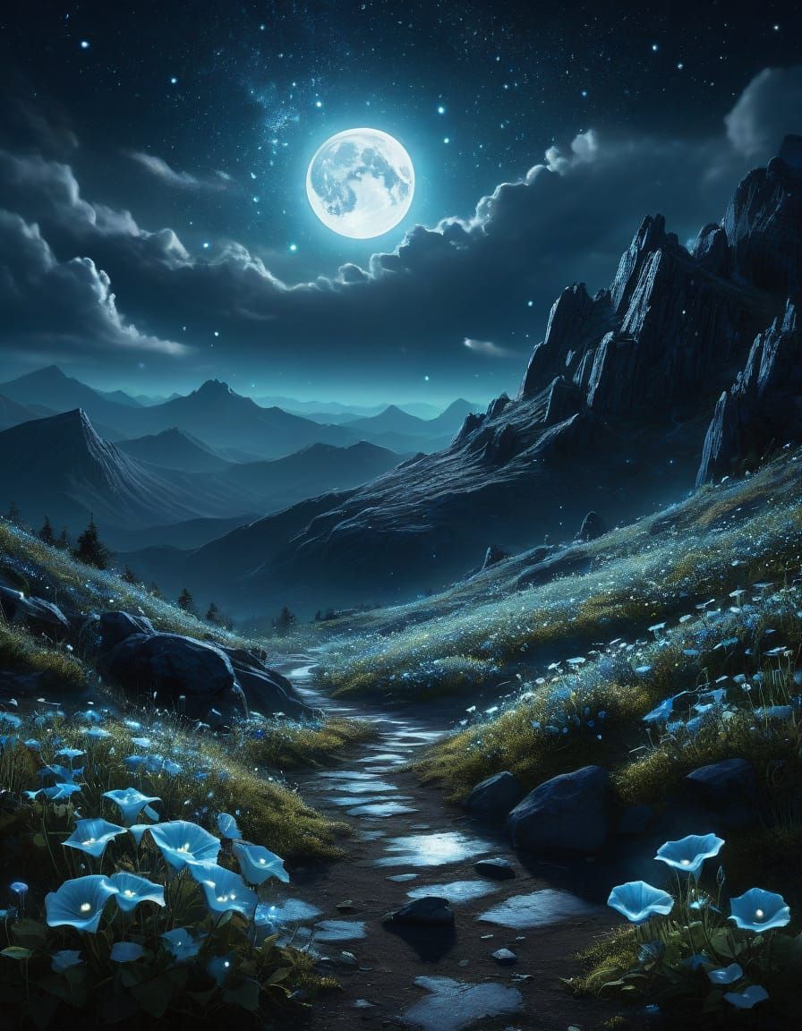 Glowing Figures Sing on Mountain Plateau