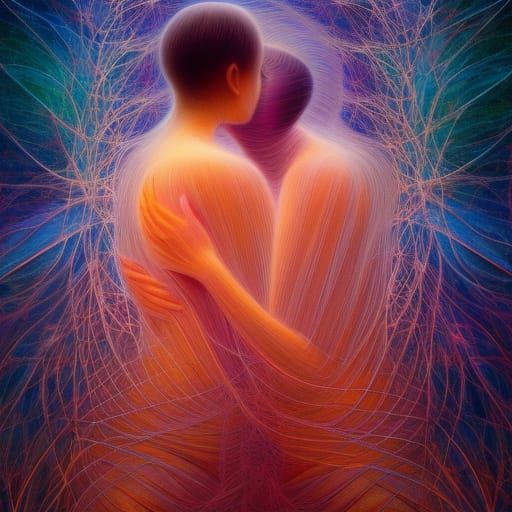 Entwined Figures Expressing Human Connection