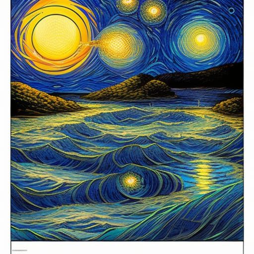 Paradise Starry Night: Comic Book Art