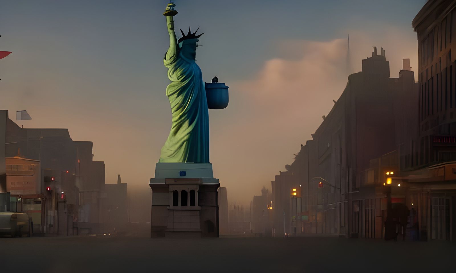 Statue of Liberty in Steampunk Valley