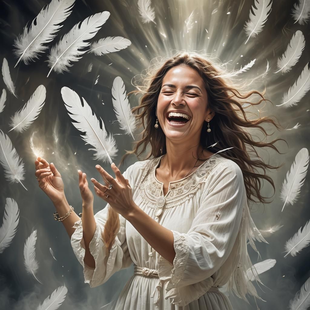 Laughing Medium Tickling Transparent Spirit