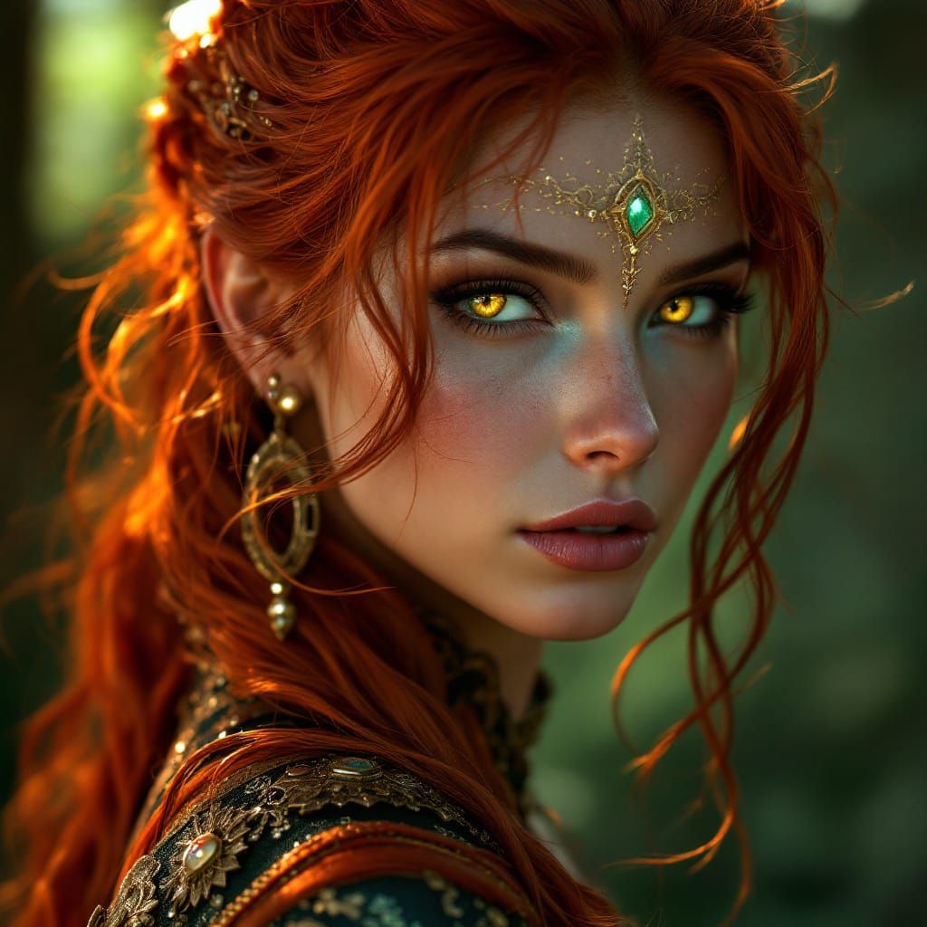 Fantasy Mage Portrait in Digital Art Style