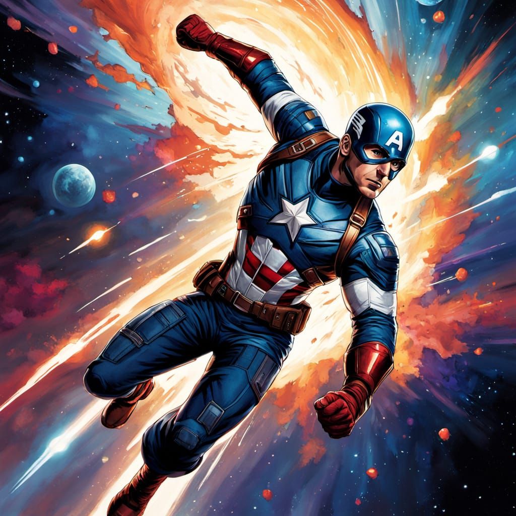 Captain America Skydives with Halley's Comet