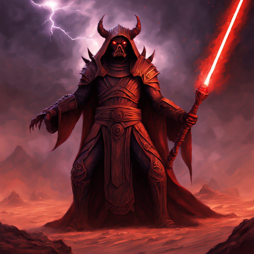 Sithspawn Warlord of Korriban in Dramatic Chiaroscuro Lighti...