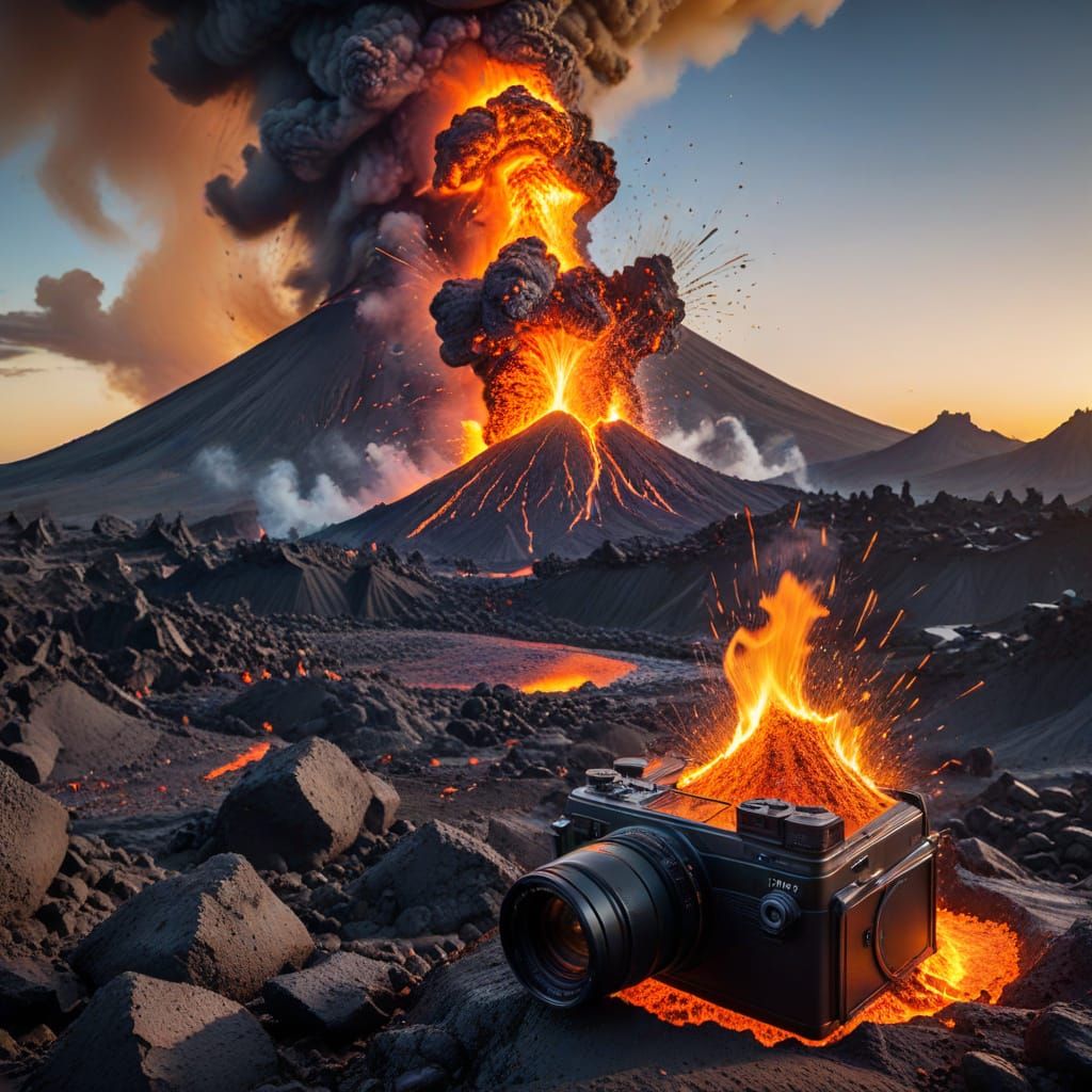 Tiny Camera Lens Captures Volcanic Eruption in Viewfinder