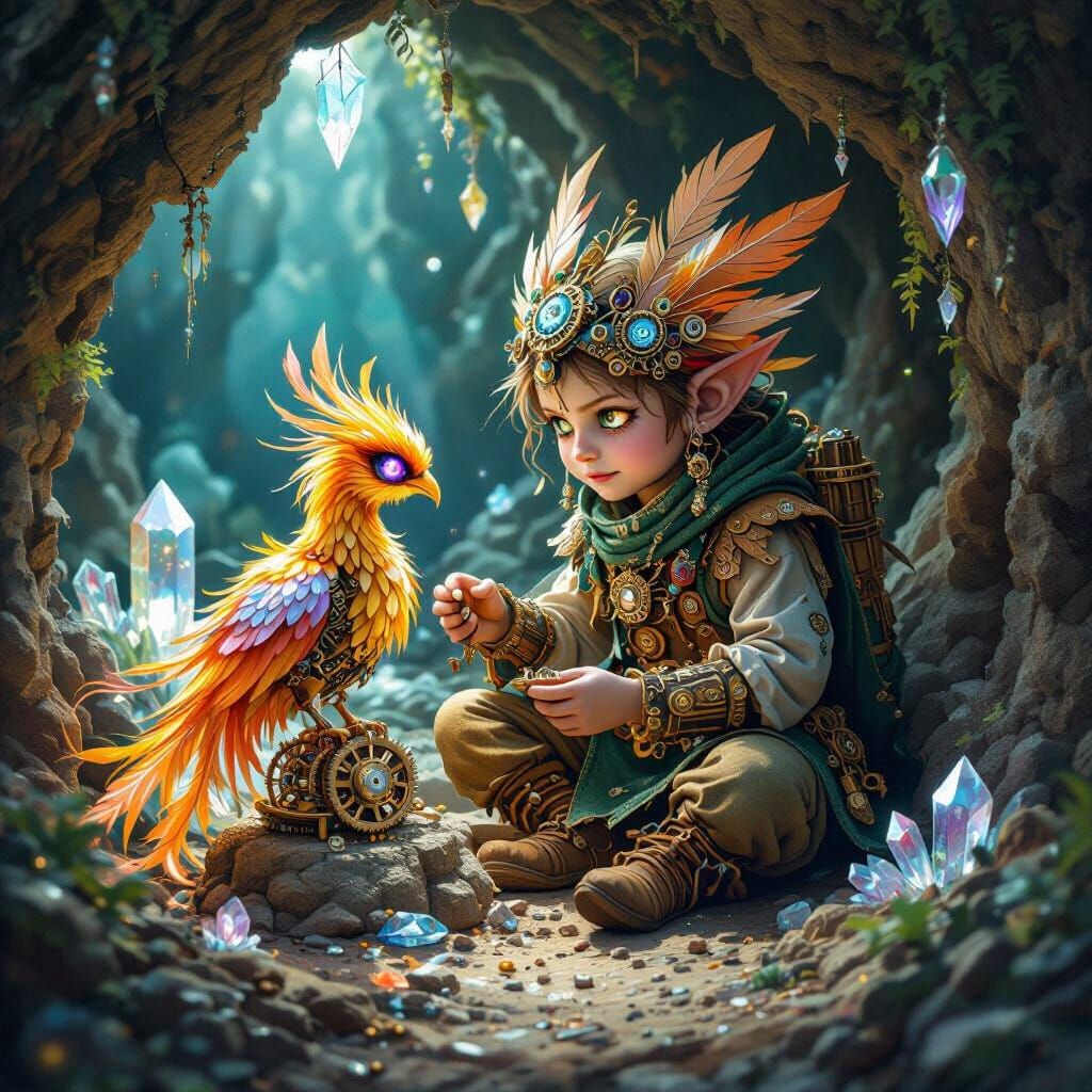 Clockwork Phoenix Crafted by Sprite in Crystal Grotto