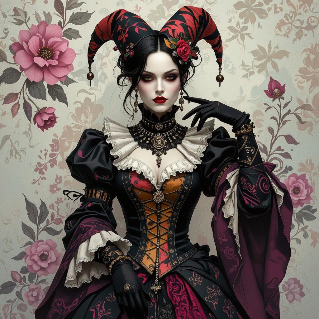 Modern Jester in Dark Fantasy Style
