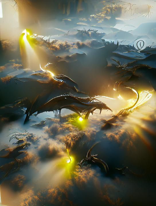 Majestic Dragon Perched on Snowy Peak