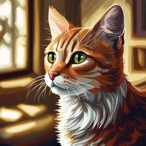 Hyperrealistic Pixel Art Cat in High Definition