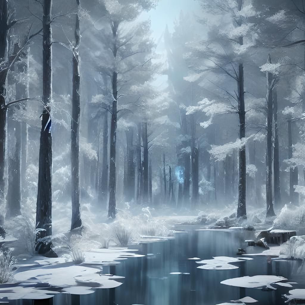 Detailed Ice Creature Fantasy Concept Art