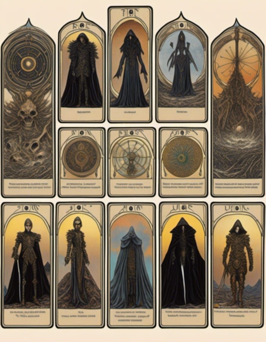 <lora:Surreal2:1.0> Dune fremen tarot cards hyperrealism hyperdetailed