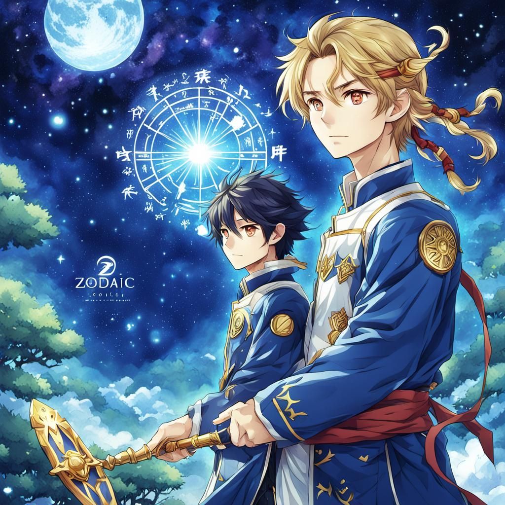 Anime Style Zodiac Key Visual Art