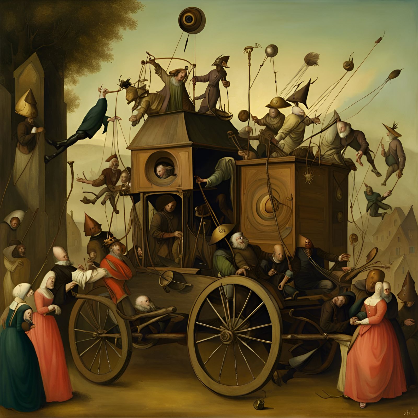 Calliope Music Machine in Style of Bosch