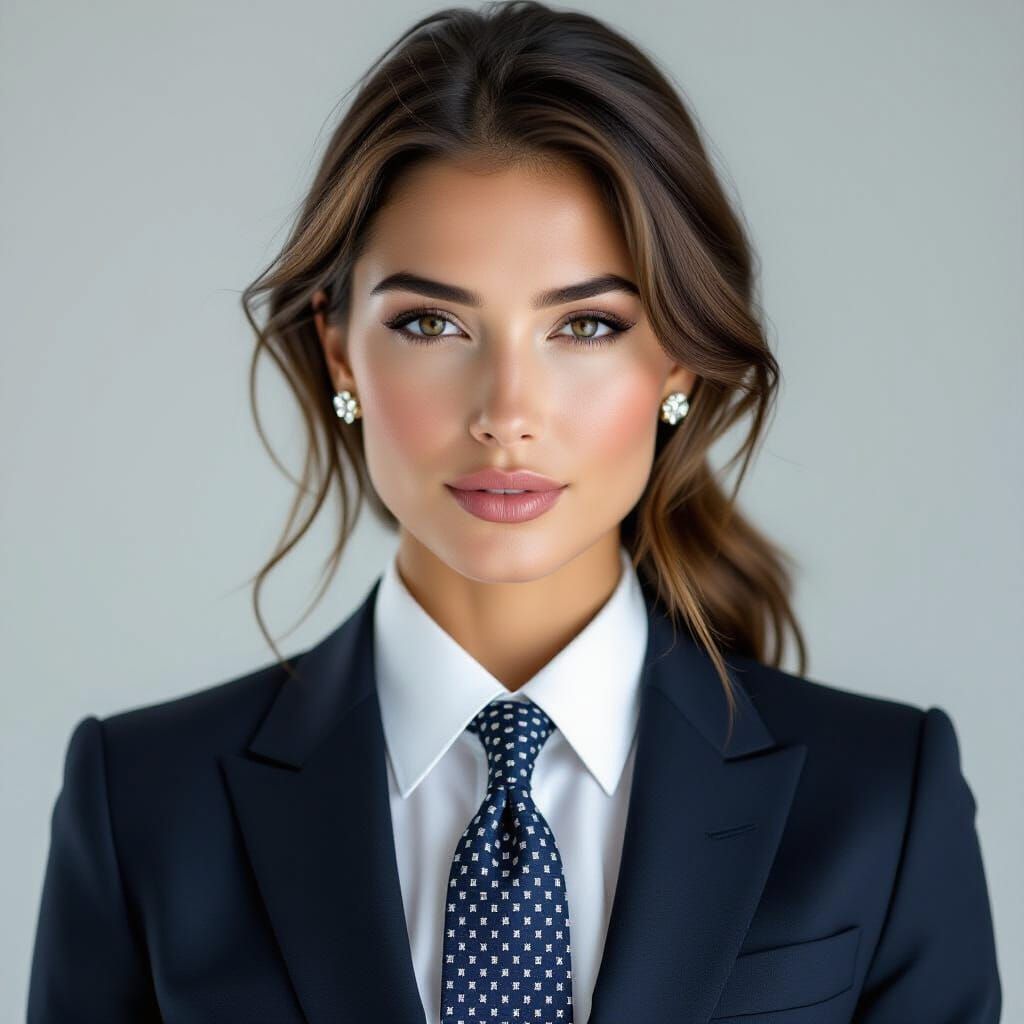 Confident Businesswoman Portrait in Black and White