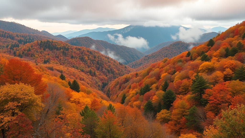 Surreal Autumn Dreamscape of Great Smoky Mountains National ...