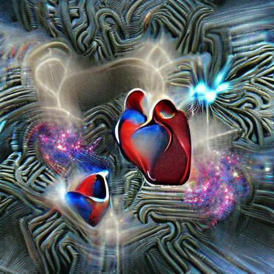 Quantum Hearts Intertwined: A Conceptual Illustration