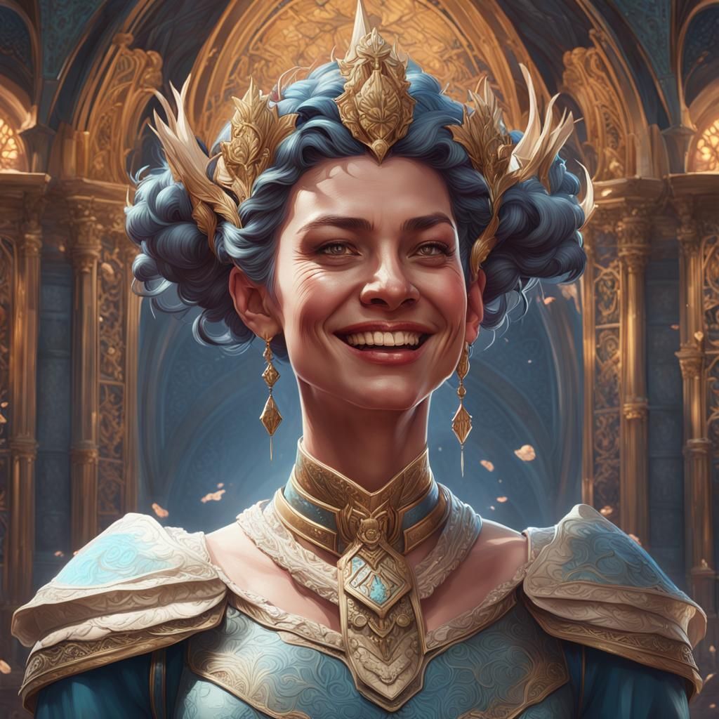 Queen Jadis Portrait in Art Nouveau Style