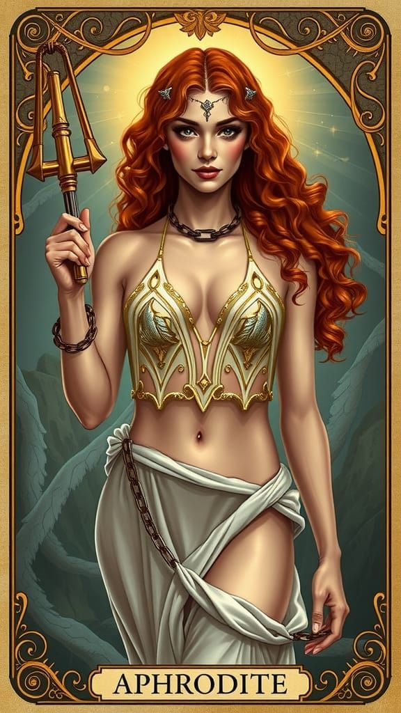 Aphrodite as Glistening Crystal Goddess: Tarot Card